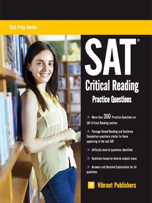 cover image of SAT Critical Reading Practice Questions